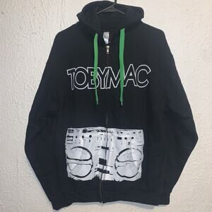 Toby Mac Boombox Christian Rap Tultex Full Zip Hooded Jacket M